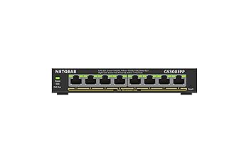 Amazon.co.jp: NETGEAR (GS308EPP) 8ポートギガビットRJ45
